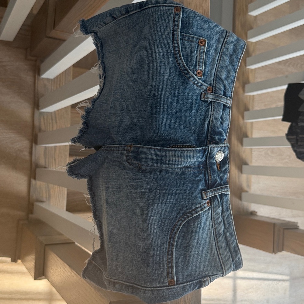 Topshop Denim Cutoff Shorts